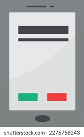 Phone or tablet vector icon. Messages, calls, social network, online support service.