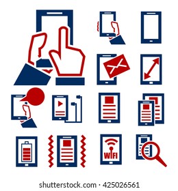 phone tablets icon set