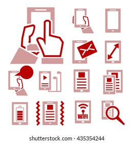 phone tablets icon set