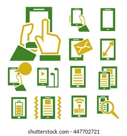 phone tablets icon set