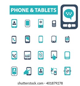 phone tablets icons
