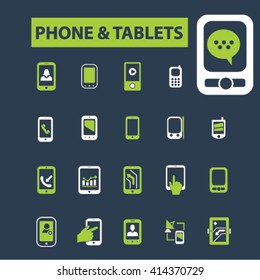 phone tablets icons
