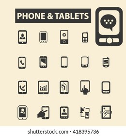 phone tablets icons
