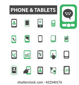 phone tablets icons

