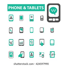 phone tablets icons
