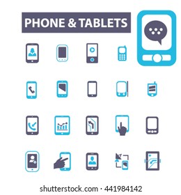iconos de tablets de teléfono