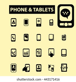 phone tablets icons