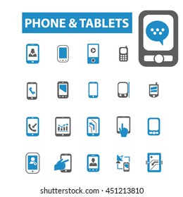 iconos de tablets de teléfono