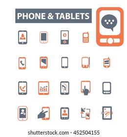 iconos de tablets de teléfono