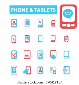 phone tablets icons
