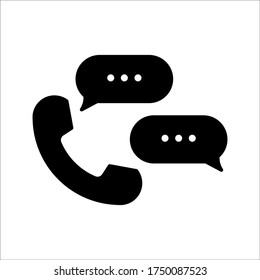 phone talk chalk icon on white background
