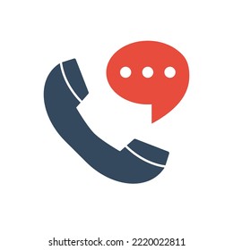 phone talk symbol, customer service vector icon, support chat pictogram