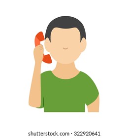 Phone, talking, man icon vector image. Can also be used for activities. Suitable for use on web apps, mobile apps and print media.