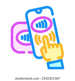 Farbsymbolvektor für Telefonabhörobjekt. Telefonabhörobjektzeichen. einzelne Symbolgrafik