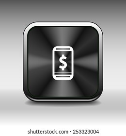 Phone tariff plan cost icon money spending banking financial cash