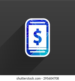 Phone tariff plan cost icon money spending banking financial cash