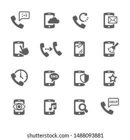 Phone  and technology Icon set