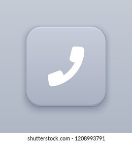 Phone, telephone button, best vector on a gray background
