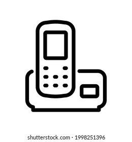 Teléfono, icono de teléfono, gráficos de vectores de línea