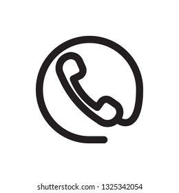 Phone, Telephone icon in trendy outline style design. Phone symbol for website design and ui . Vector graphic illustration. Editable vector stroke. EPS 10.