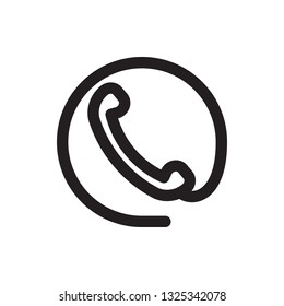 Phone, Telephone icon in trendy outline style design. Phone symbol for website design and ui . Vector graphic illustration. Editable vector stroke. EPS 10.
