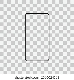  Phone template design isolated on transparent background vector.