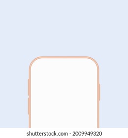 Phone template with white background. Mock-up smartphone with empty screen. Vector editable illustration