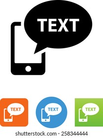 Phone with text message icon