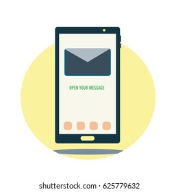 phone with text open your message
