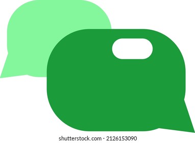Mensajes de texto de teléfono, ilustración, vector sobre un fondo blanco.