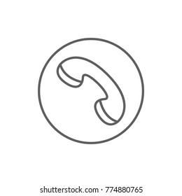 Phone thin line icon vector