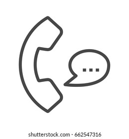 Phone Thin Line Vector Icon. Flat icon isolated on the white background. Editable EPS file. Vector illustration.