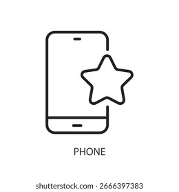 Ícones de vetor de linha fina do telefone.