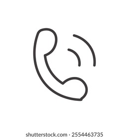 Phone thin liner icon vector.