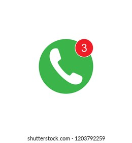 Phone Three Missed Call Symbol