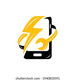 Phone Thunder Service Logo Design