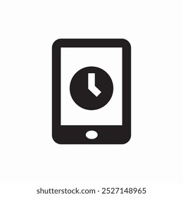 phone time icon sign vector