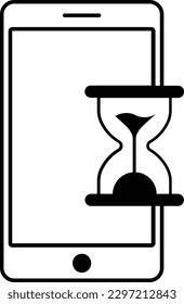 arena del temporizador del reloj de arena de la hora del teléfono Contorno