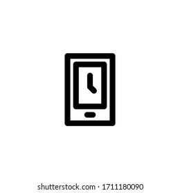 Illustration zur Vektorillustration der Telefonzeit-Benutzeroberfläche
