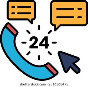 A phone with a tip in a line style.