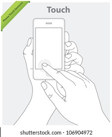 Phone touch gestures. Touch the screen