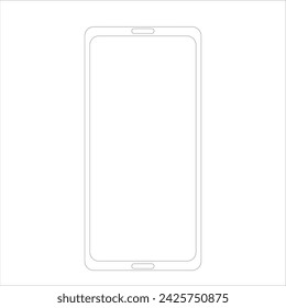 phone touchscreen vector isolated on white background