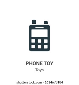 Phone toy glyph icon vector on white background. Flat vector phone toy icon symbol sign from modern toys collection for mobile concept and web apps design.