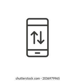 Phone transaction on white background