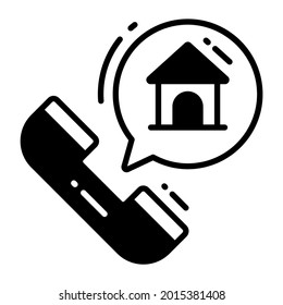 phone trendy icon, glyph style isolated on white background. Symbol for your web site design, logo, app, UI.