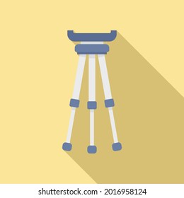 Phone Tripod Icon Flat Vector. Mobile Camera Stand. Video Or Photo Tripod