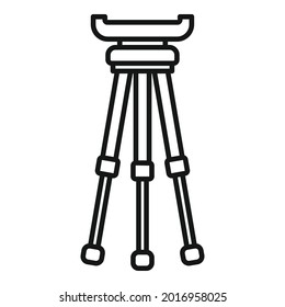 Phone Tripod Icon Outline Vector. Mobile Camera Stand. Video Or Photo Tripod