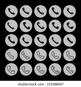 phone tubes icon set