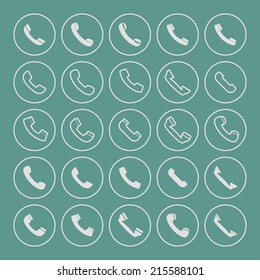 phone tubes icon set
