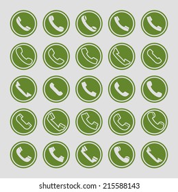 phone tubes icon set
